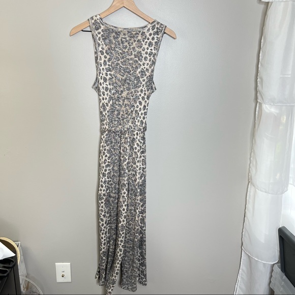 Bobeau JORDYN RIBBED KNIT JUMPSUIT leopard print size medium - Picture 12 of 14